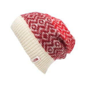 The North Face Women's O/S Tribe N True Red White Beanie Knit Cozy Winter Hat‎